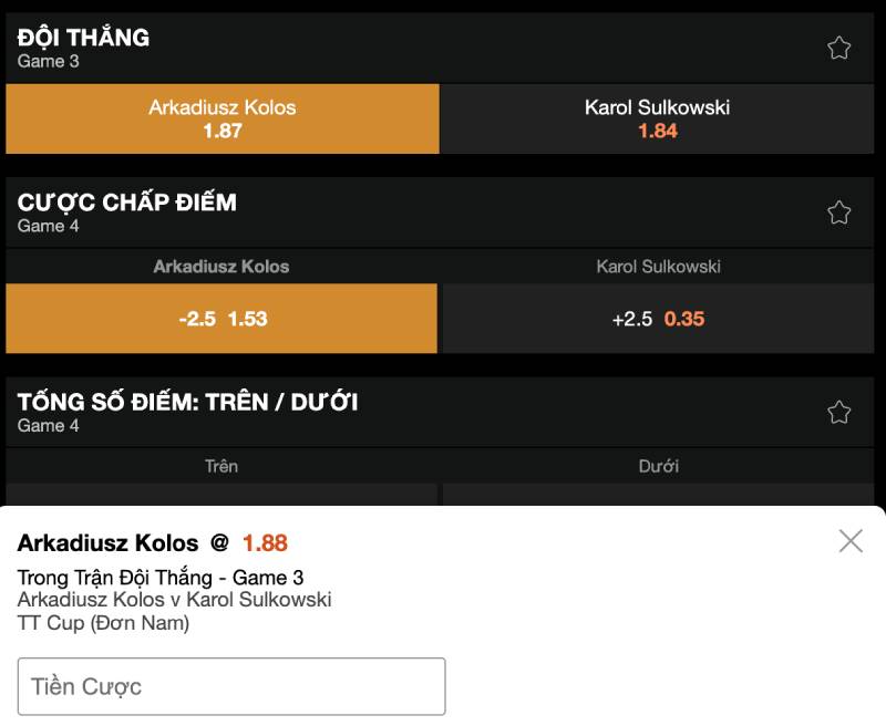 Chiến lược kèo cuối trận